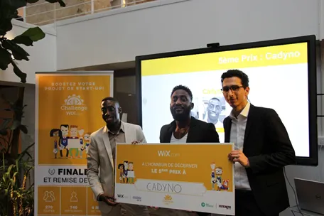 Remise des prix Wix Challenge, projet Cadyno, 5ème prix